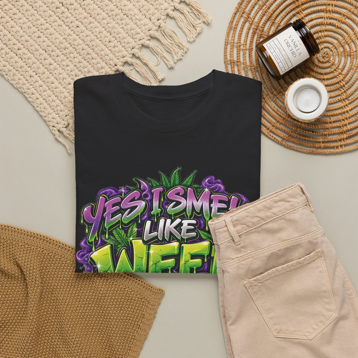 You Smell Like Weed T-Shirt | Cannabis Graphic Tee, Funny Stoner Slogan