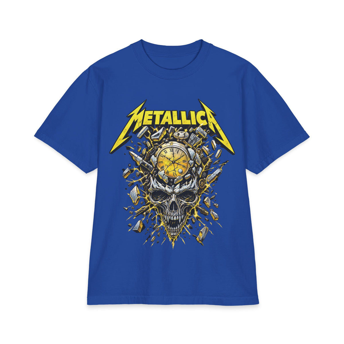 Metallica Skull Clock T-Shirt | Rock Band Graphic Tee
