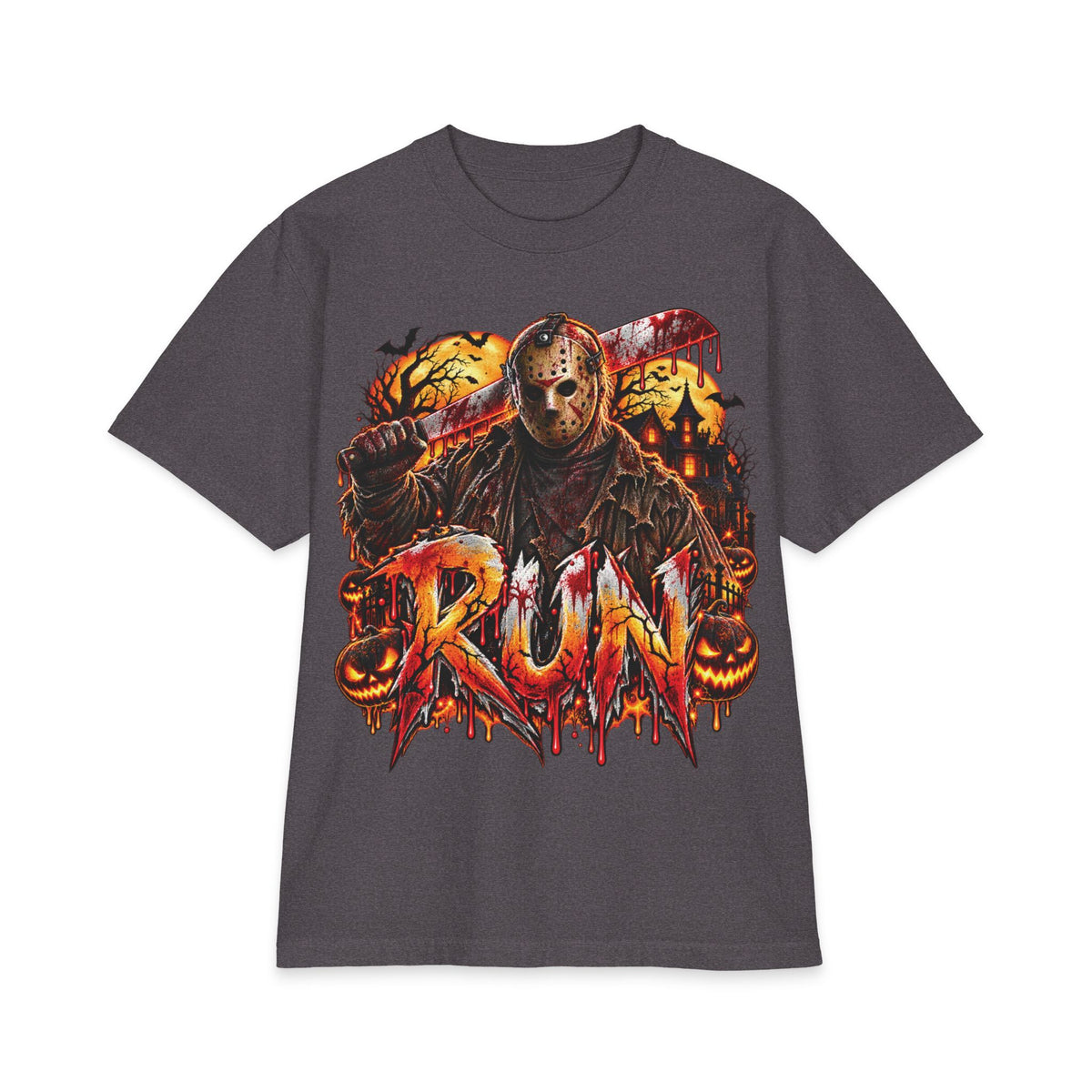 Jason Voorhees horror graphic T-Shirt | RUN bloody slasher design