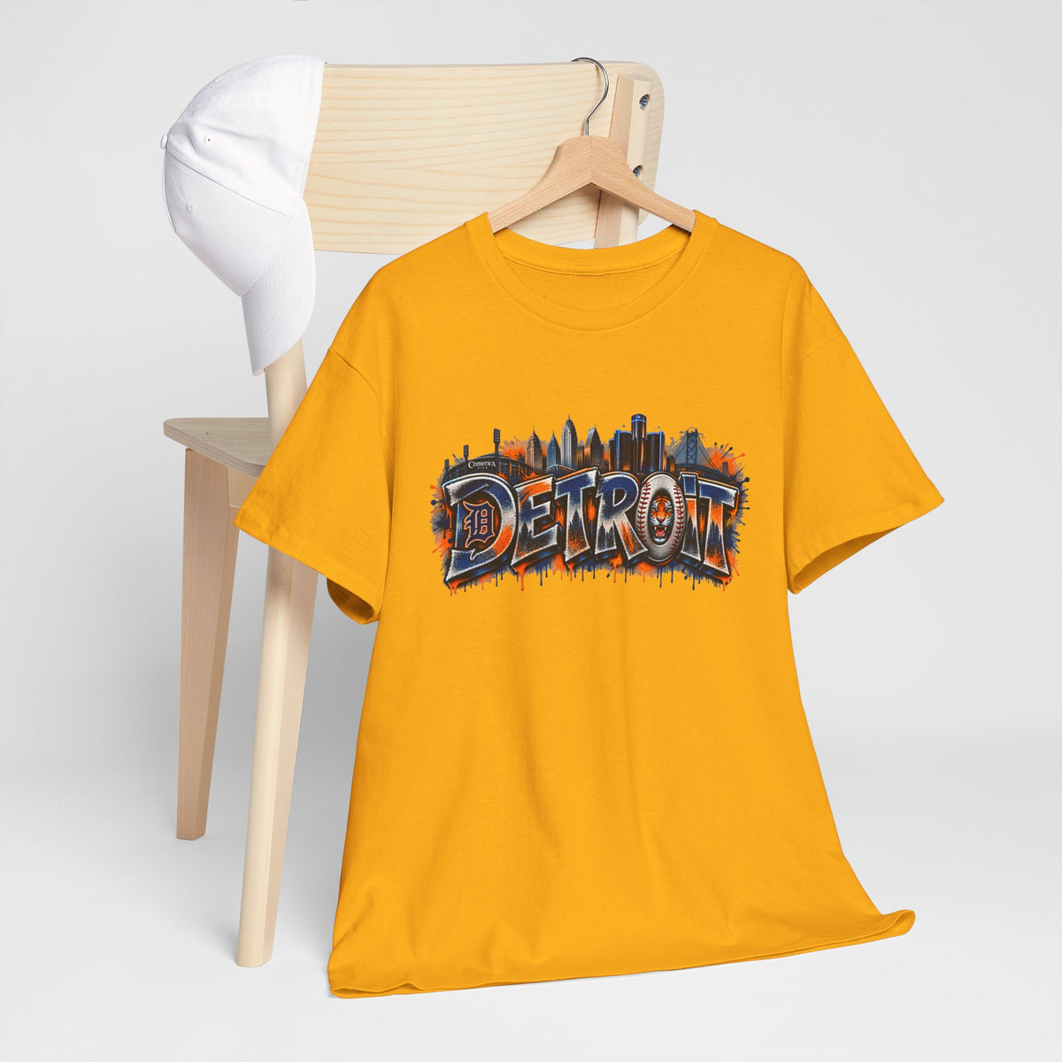 Detroit skyline graffiti T-Shirt | city skyline tee, urban street art