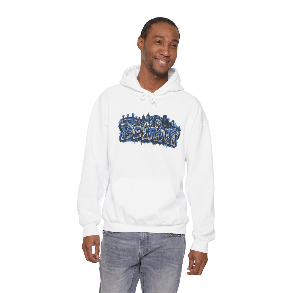Detroit Graffiti Style Hoodie | City Skyline Street Art Pullover