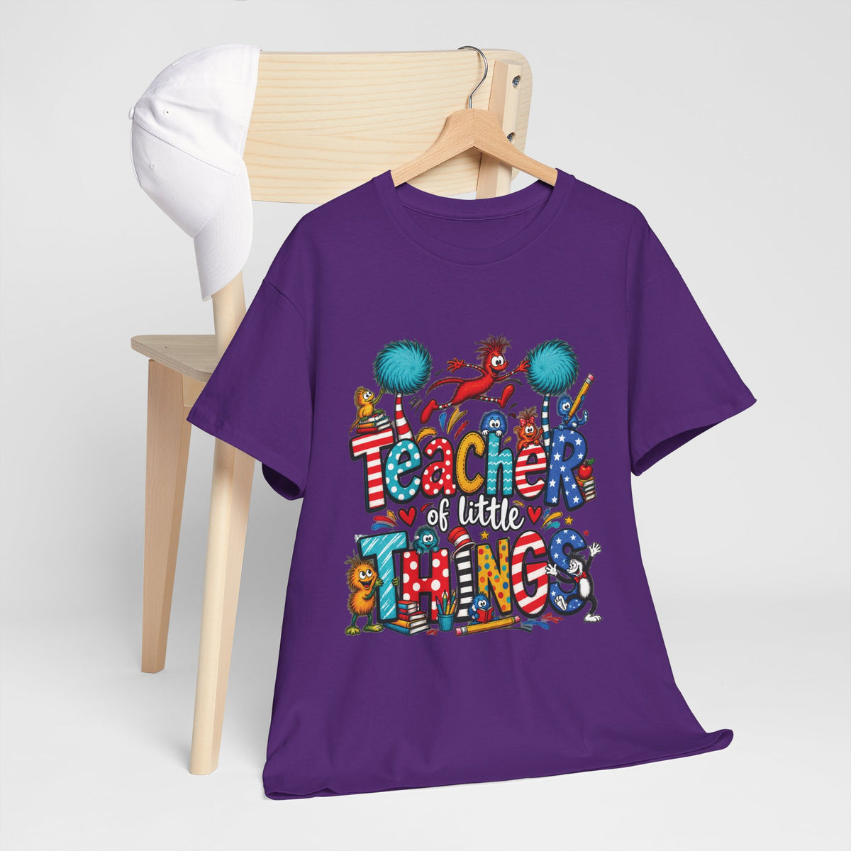 Teacher of Little Things T-Shirt | Colorful Dr. Seuss Style Kids Classroom Tee