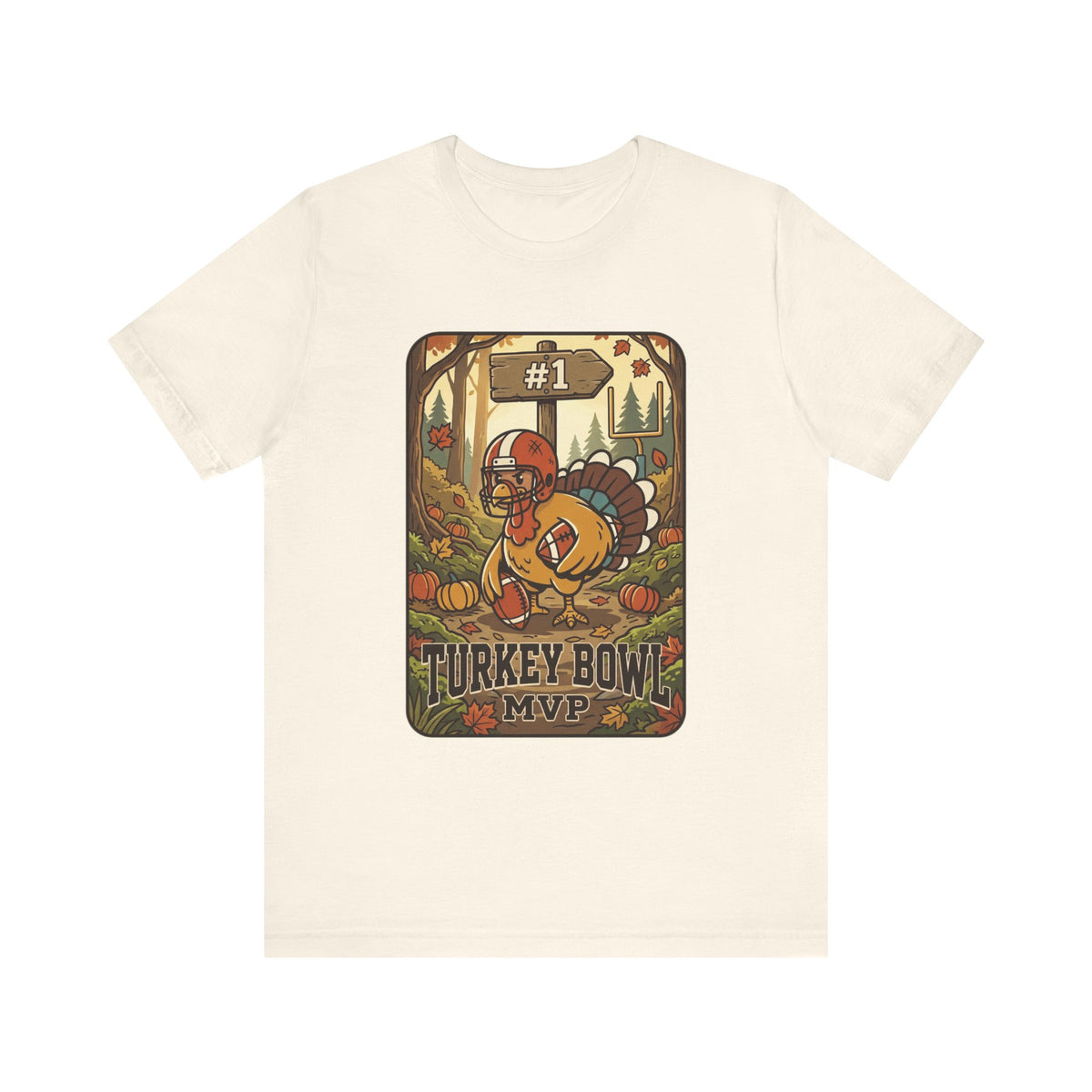 Turkey Bowl MVP T-Shirt | Thanksgiving Football Turkey Design