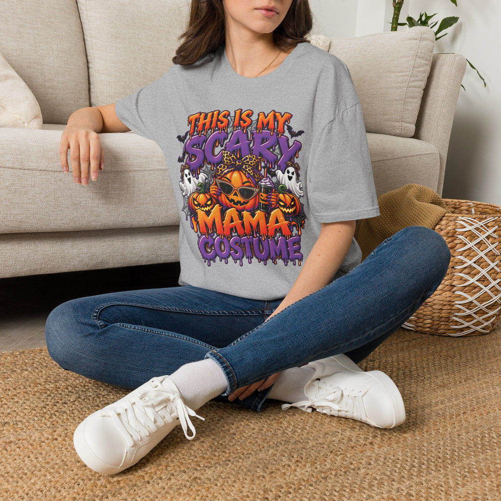 This Is My Scary Mama Costume T-Shirt | Halloween Pumpkin Ghosts Bats