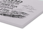 John 3:16 Scripture Cross Illustration Glass Cutting Board | Christian Kitchen Decor
