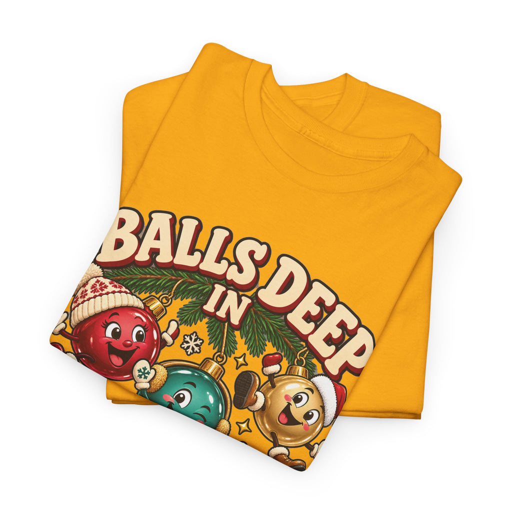 Balls Deep in Christmas Spirit Graphic Tee