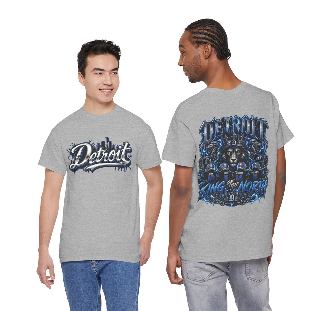 Detroit Skyline Script Tee | Detroit Lion of the North Graphic T-Shirt