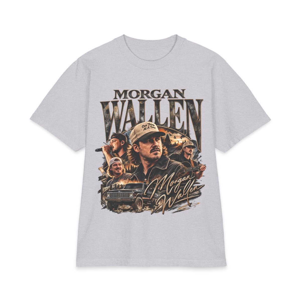 M Wallen Portrait Tee | Country Music Shirt, Lyrics Back Print