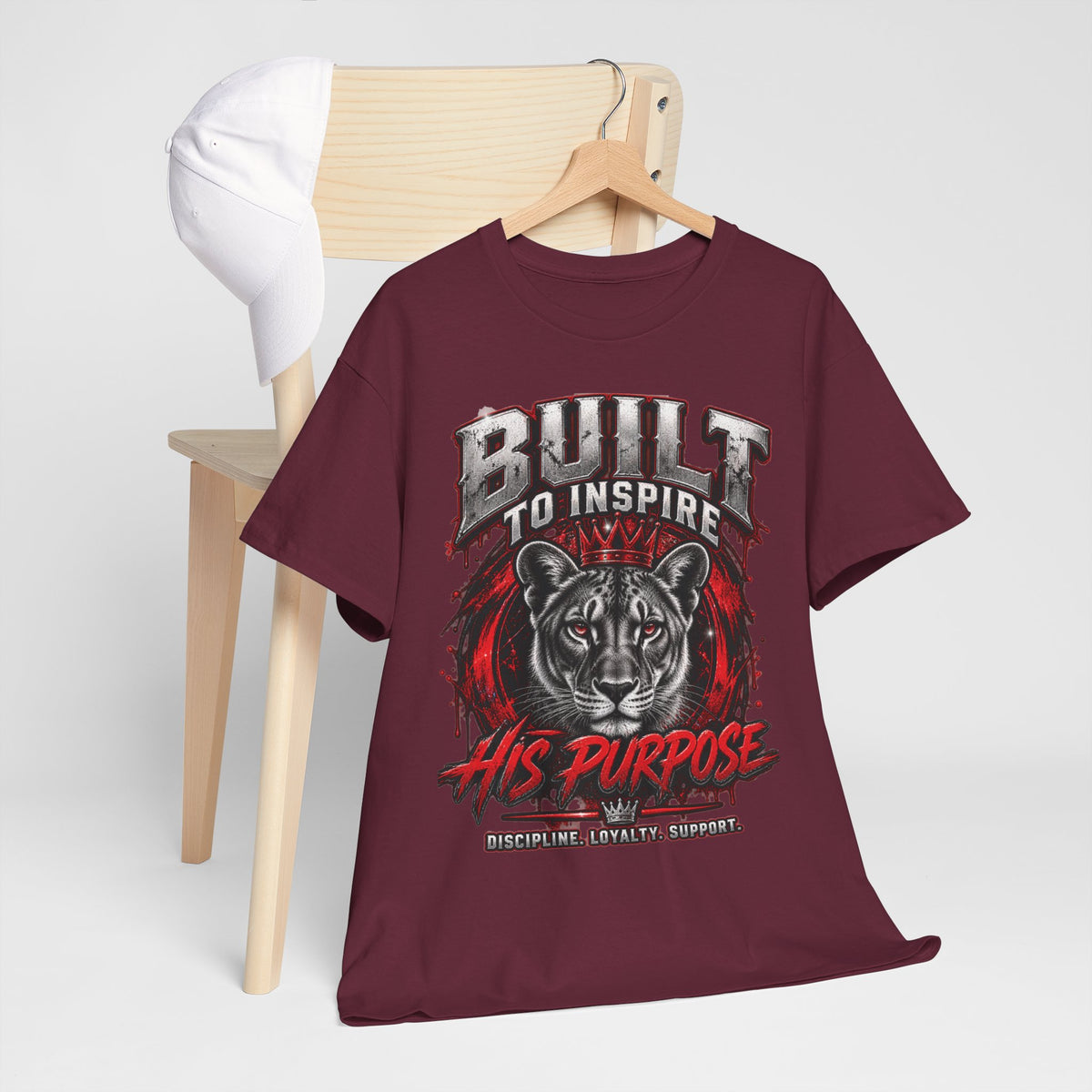 Built to Inspire His Purpose Couples Tiger Graphic T-Shirt