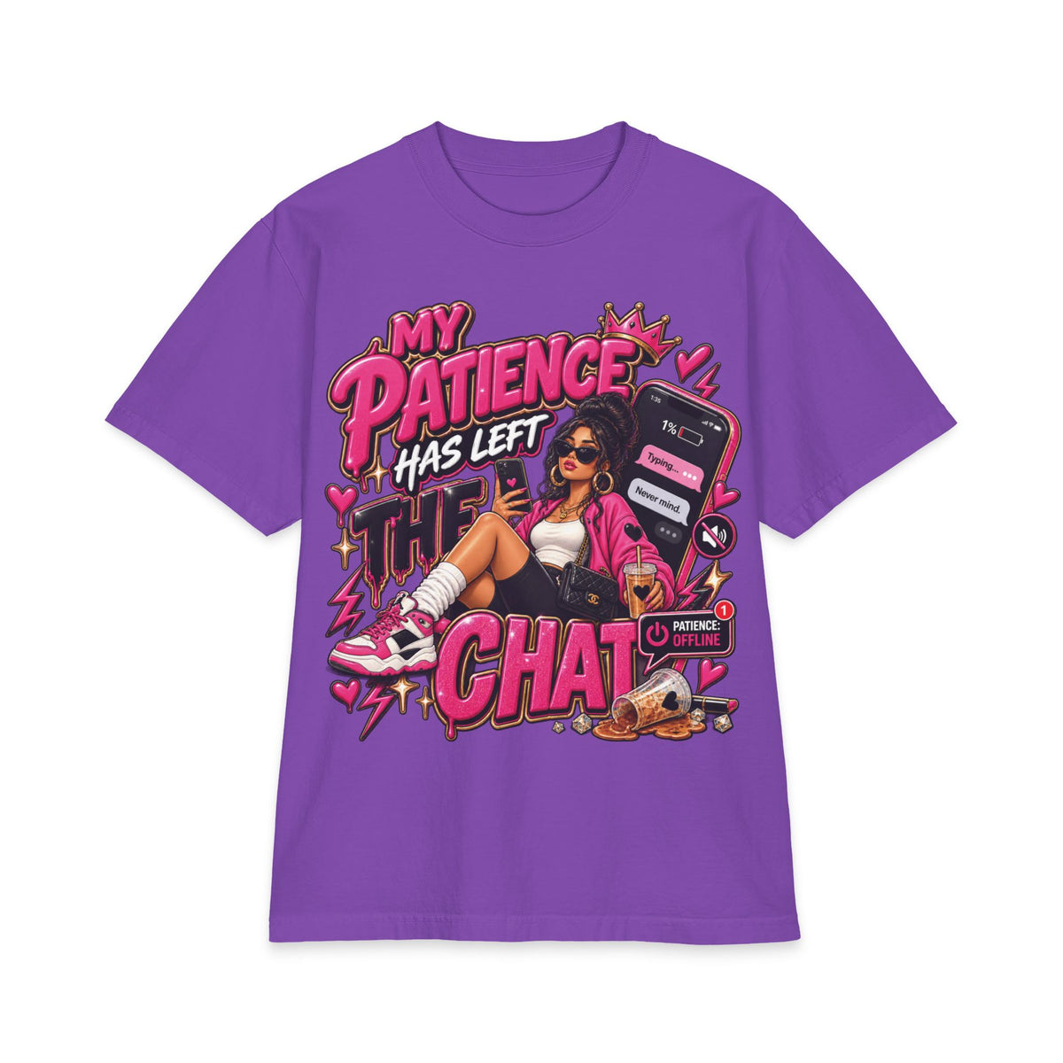 My Patience Has Left the Chat T-Shirt | Text Message Graphic Tee