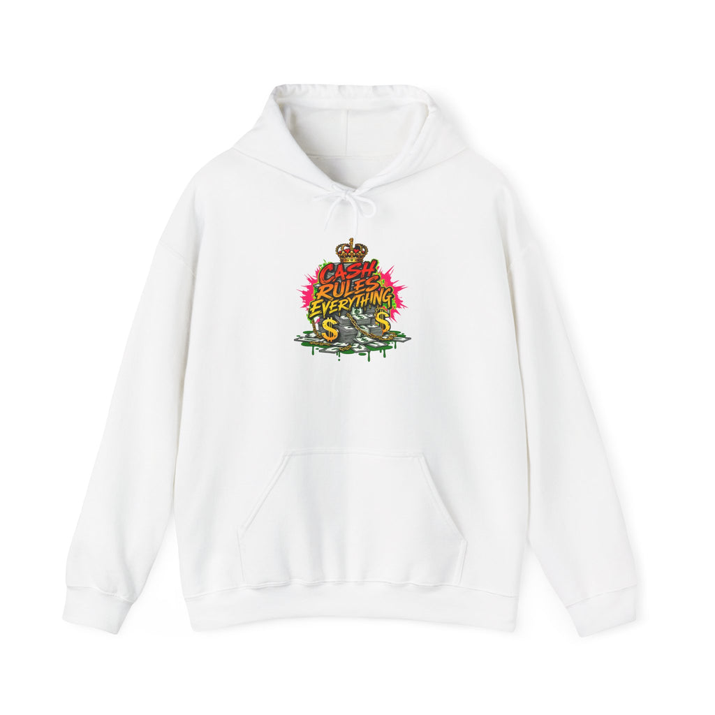 Cash Rules Everything Around Me Hoodie | Graffiti Money Crown Streetwear