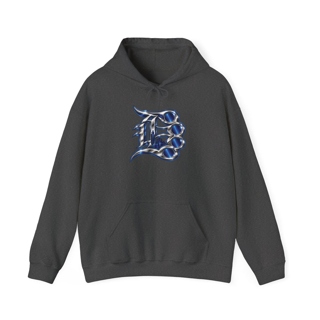 Detroit 313 Drip Skyline Hoodie | Graffiti Letter B Chest Design