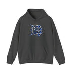 Detroit 313 Drip Skyline Hoodie | Graffiti Letter B Chest Design