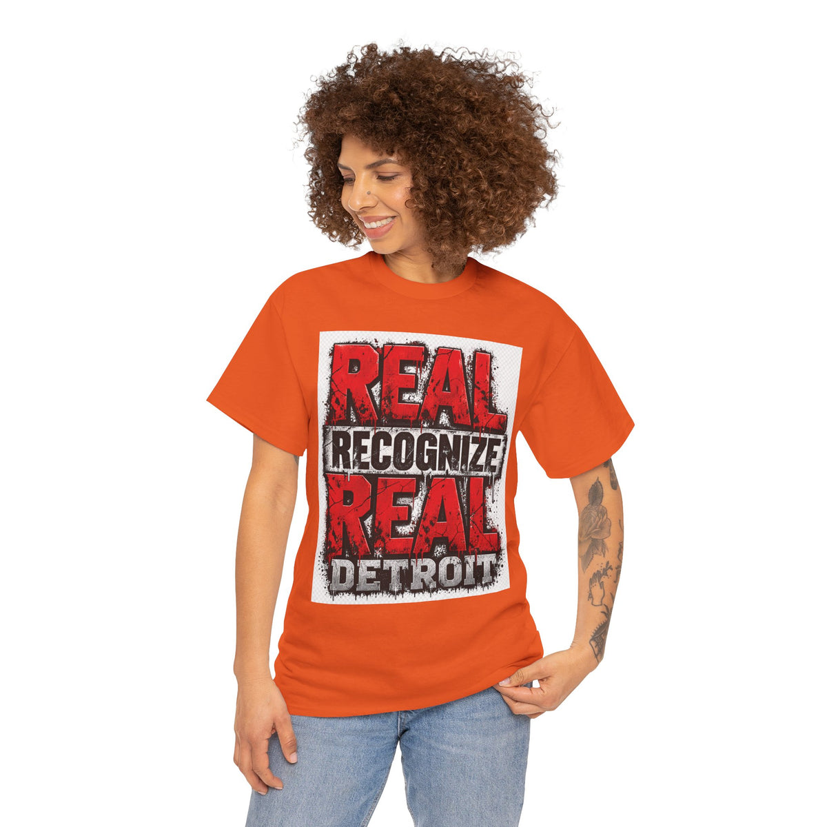 Real Recognize Real Detroit T-Shirt | Detroit Pride Typography Tee