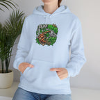 Puff Pass Stay Lifted Hoodie | Cannabis Leaf, Smoky Hand Illustration