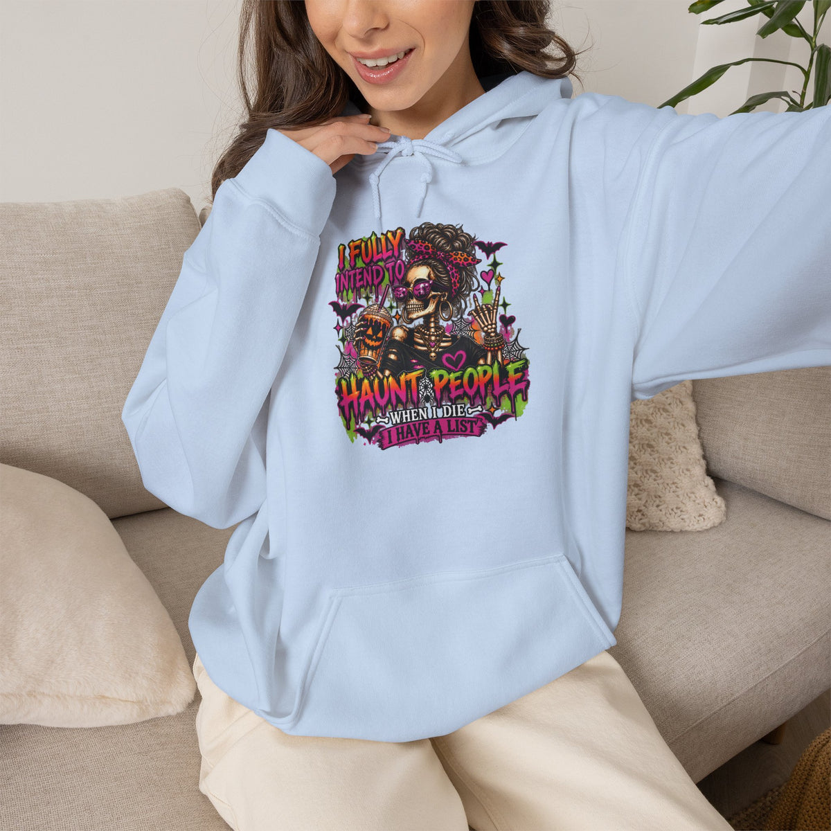 Haunt People Halloween Graphic Hoodie