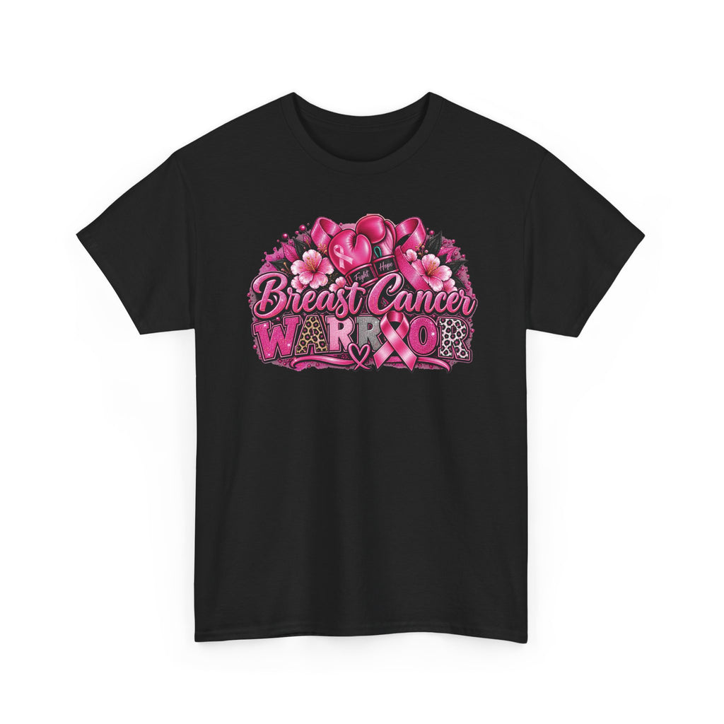 Breast Cancer Ribbon Floral Tee | Awareness Pink Ribbon Shirt