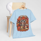 Cozy Raccoon Fall Vibes T-Shirt | Autumn Pumpkin Leaves Tee
