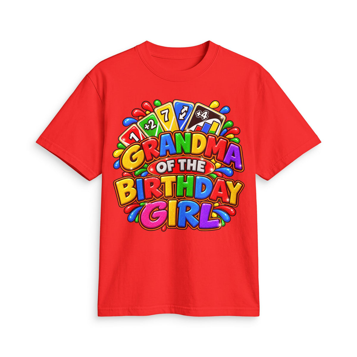 Grandma of the Birthday Girl T-Shirt | Colorful Birthday Design