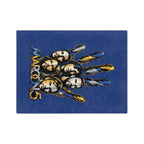 Maroon 5 Band Faces Illustration Velveteen Microfiber Blanket | Music Fan Throw