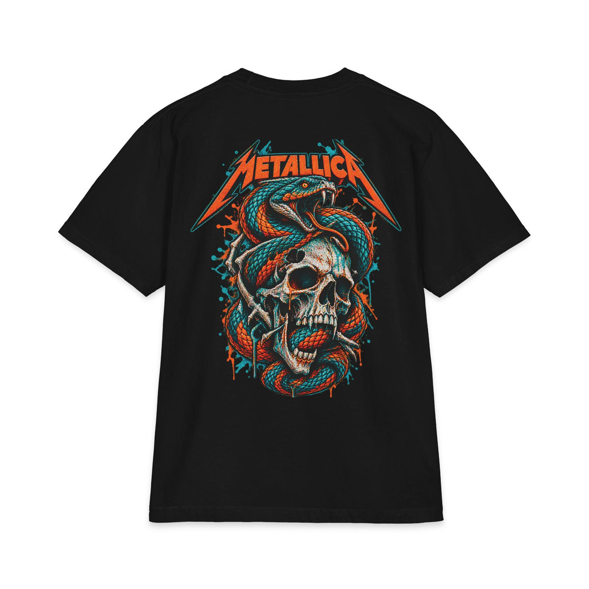 Metallica Skull and Snake T-Shirt | Rock Band Graphic Tee