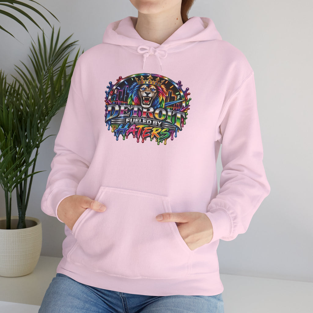 Detroit Graffiti Lion Hoodie | Colorful Street Art Pullover