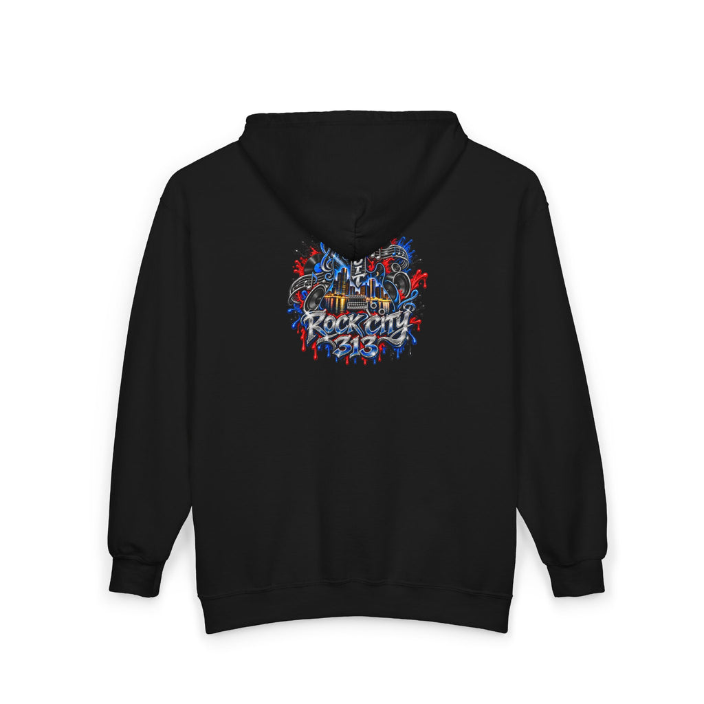Detroit Graffiti Zip Hoodie | Detroit Rock City Back Print