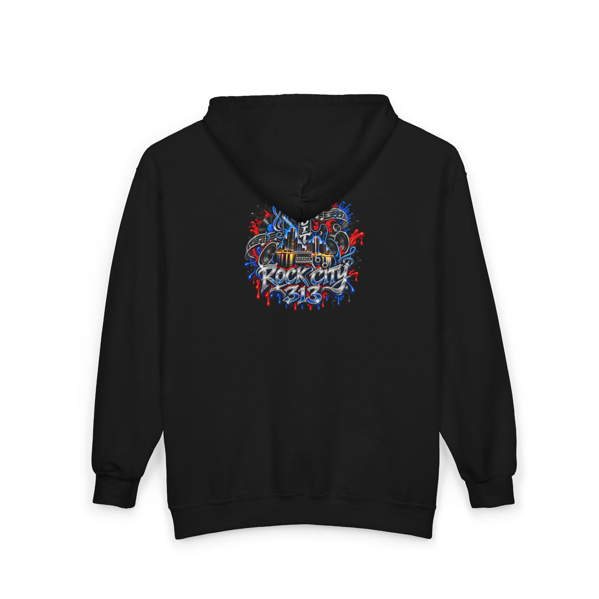 Detroit Graffiti Zip Hoodie | Detroit Rock City Back Print
