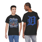 Detroit Lion Basketball Tee | D Letter Back Logo, Urban Sports Graphic