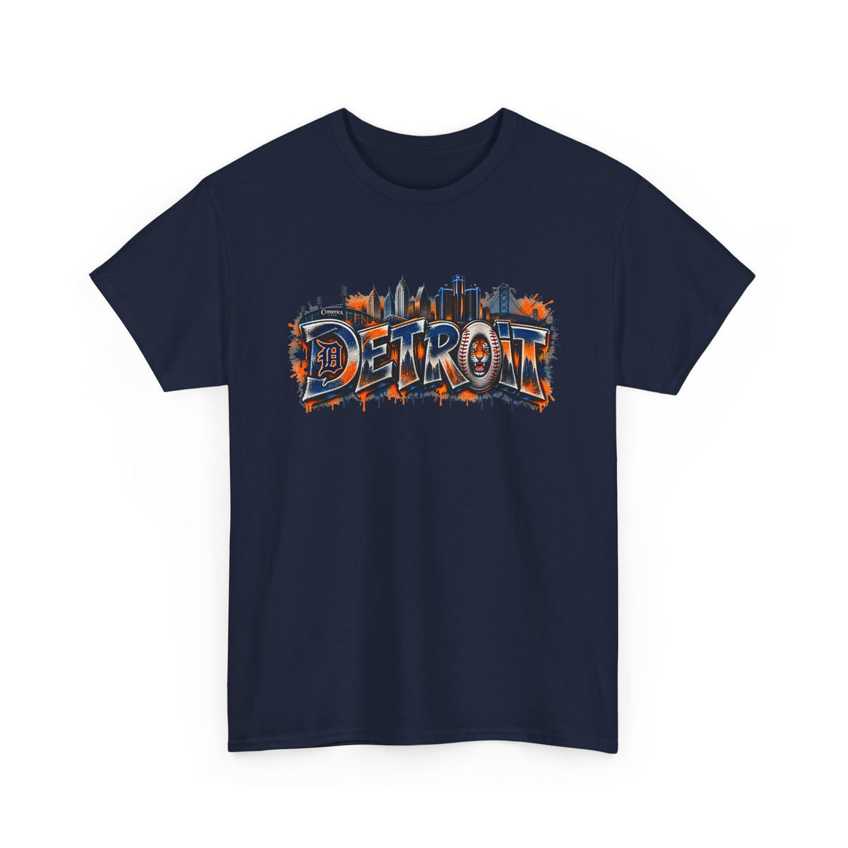 Detroit skyline graffiti T-Shirt | city skyline tee, urban street art