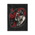 Posty Malone Singer Illustration Velveteen Blanket | Music Portrait, Tattoo Art