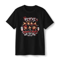 BTS K-Pop Band Cartoon Collage Tee | World Tour Graphic T-Shirt