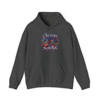 Detroit Basketball Graphic Hoodie | Vintage City Sports Logo, Front Collage Art