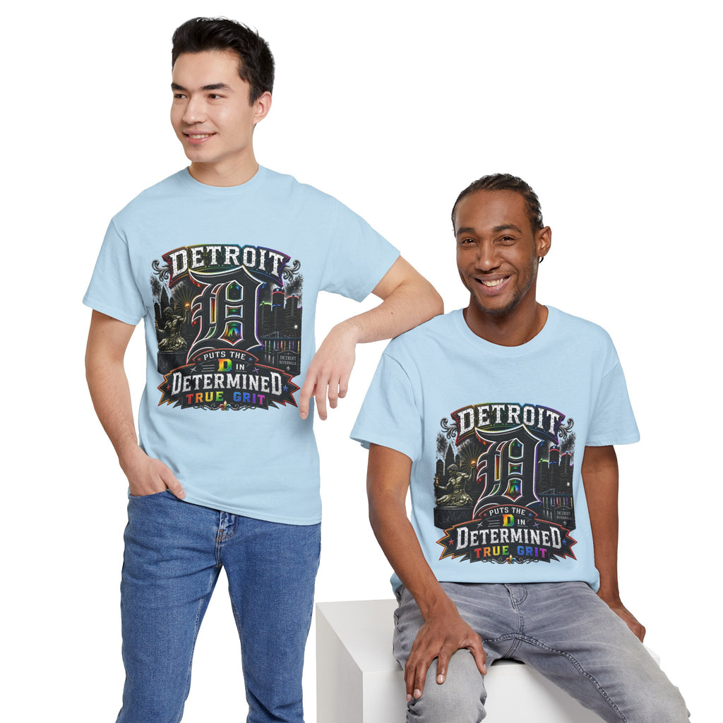 Detroit D Skyline Determined True Grit T-Shirt | City Pride Tee
