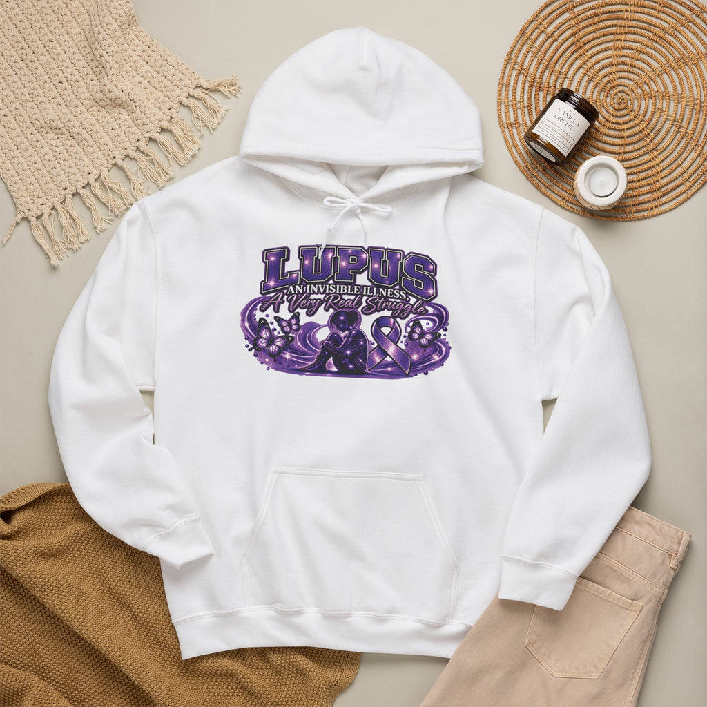 Lupus Awareness Purple Ribbon Hoodie | Support Autoimmune Awareness