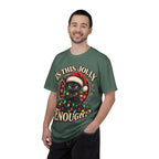 Grumpy Cat in Santa Hat T-Shirt | "Is This Jolly Enough?" Holiday Tee
