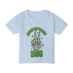 Stay Spooky Bruh toddler t-shirt | Skeleton hand graphic, Halloween kids top