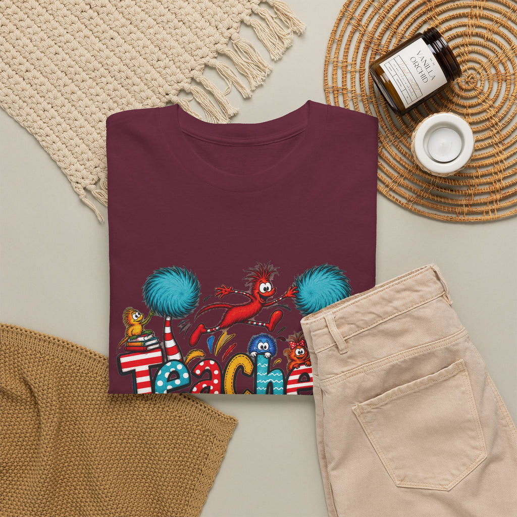 Teacher of Little Things T-Shirt | Colorful Dr. Seuss Style Kids Classroom Tee