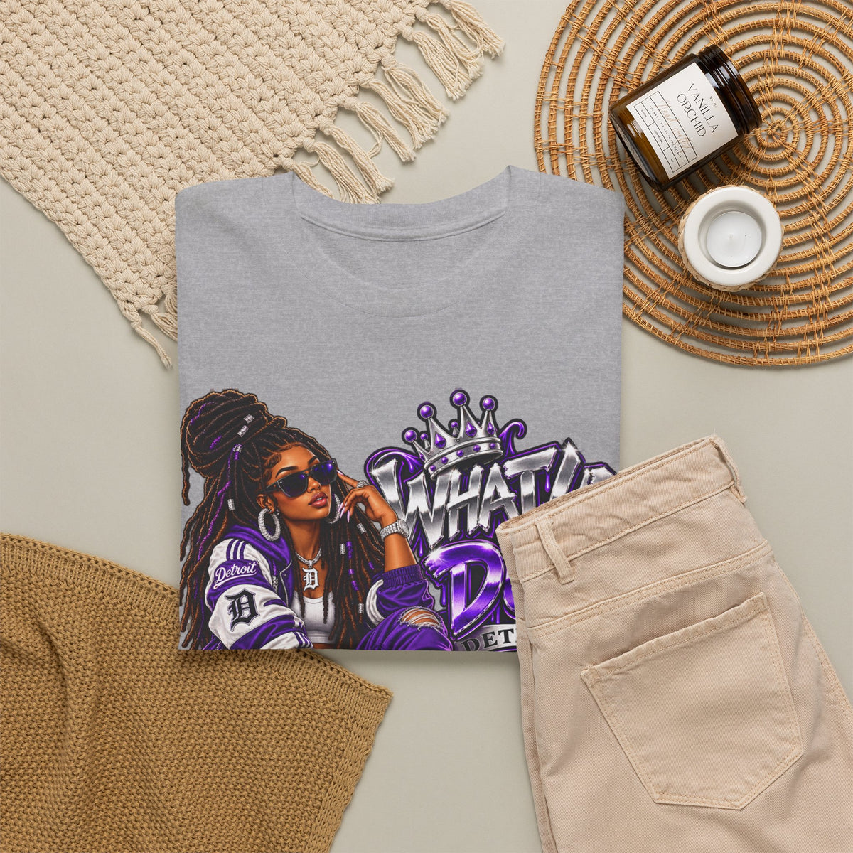 Detroit Queen what up doe Graphic Tee | Urban Streetwear, Purple Drip Art