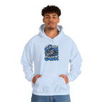 Game Over Skull hoodie | Gaming Graphic Sweatshirt, Blue Grunge Design