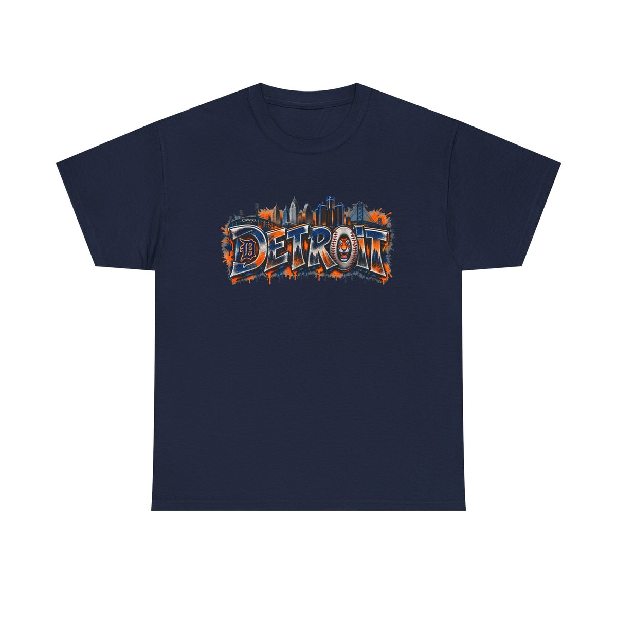 Detroit skyline graffiti T-Shirt | city skyline tee, urban street art