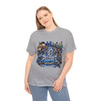 Detroit Legends collage T-Shirt | Motor City skyline, classic cars, musicians
