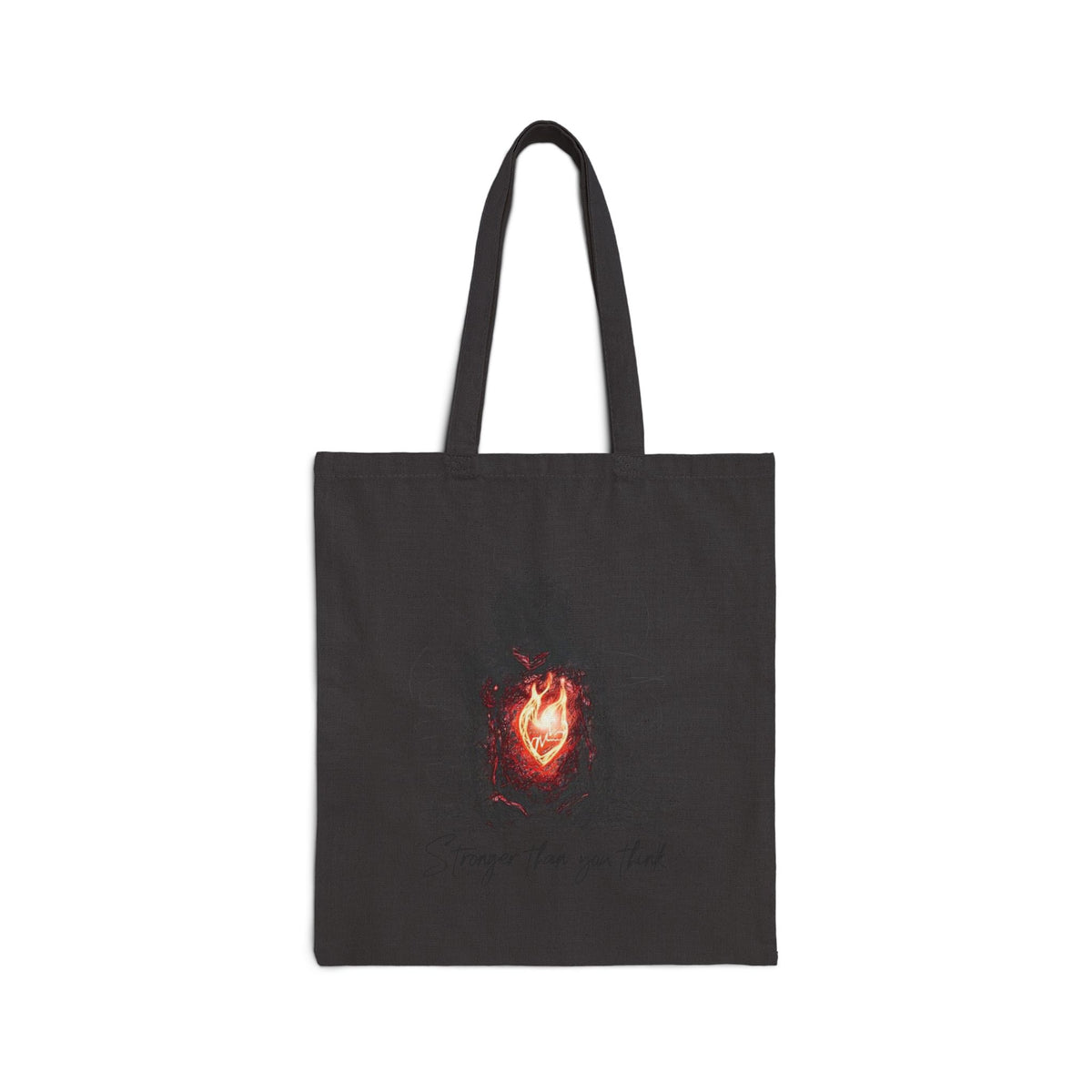 Heart Flame Figure Tote Bag | Strength Illustration, 'Stronger Than You Think'
