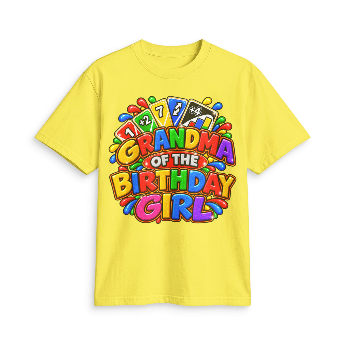 Grandma of the Birthday Girl T-Shirt | Colorful Birthday Design
