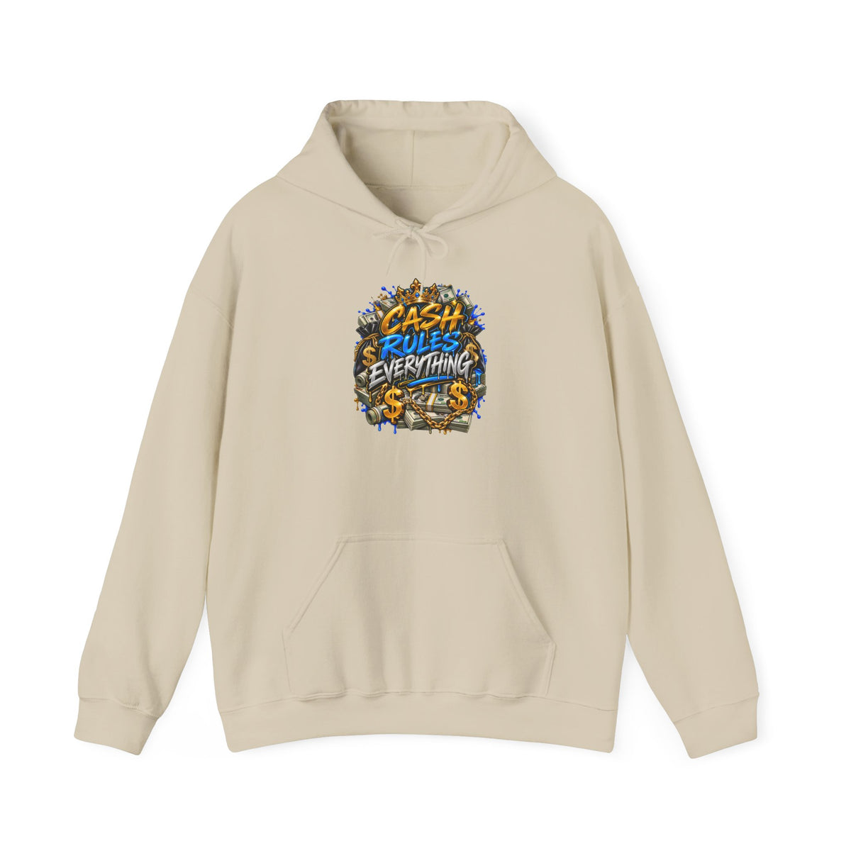 Cash Rules Everything Graphic Hoodie | Streetwear Money Graffiti
