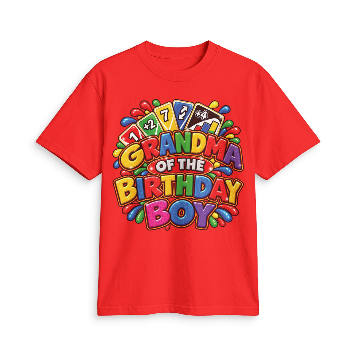 Grandma of the Birthday Boy T-Shirt | Colorful Birthday Design