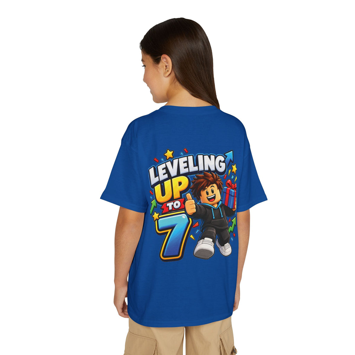 Roblox Birthday Leveling Up to 7 Youth T-Shirt