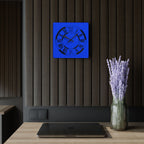 Roman Numeral Blue Clock Acrylic Wall Clock | Modern Decorative Timepiece