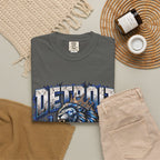 Detroit Grit Lion Don't Quit T-shirt | City Skyline Graphic