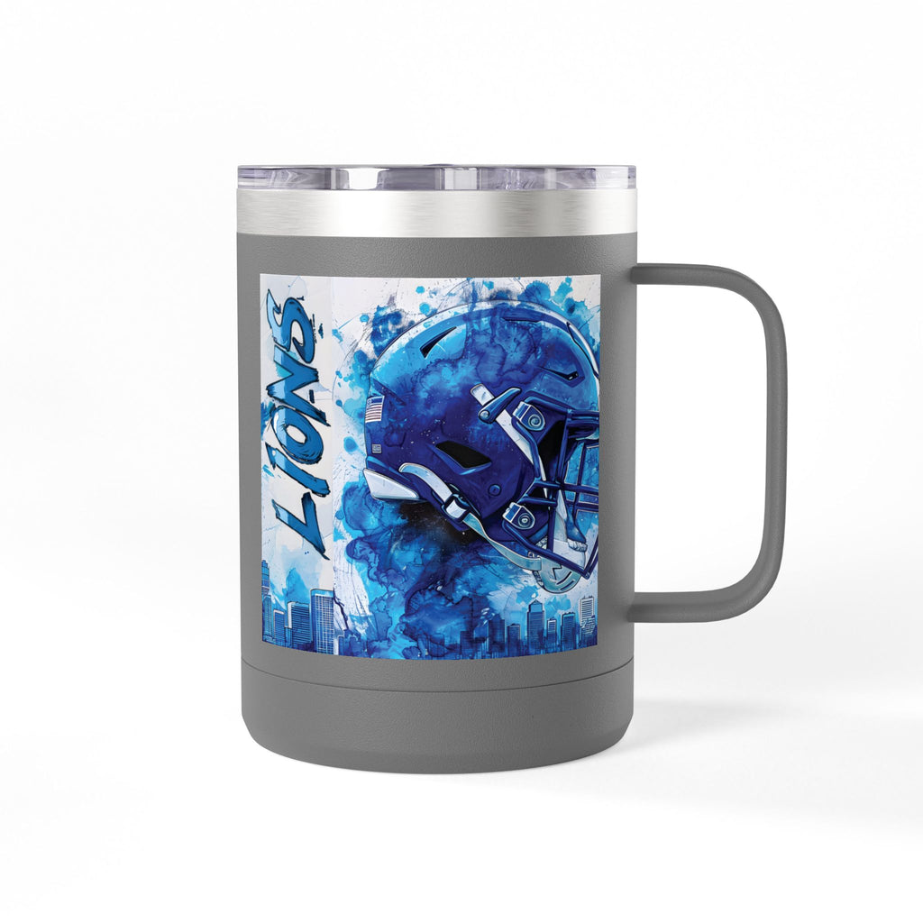 Blue Football Helmet Lions mug | 15oz Tumbler